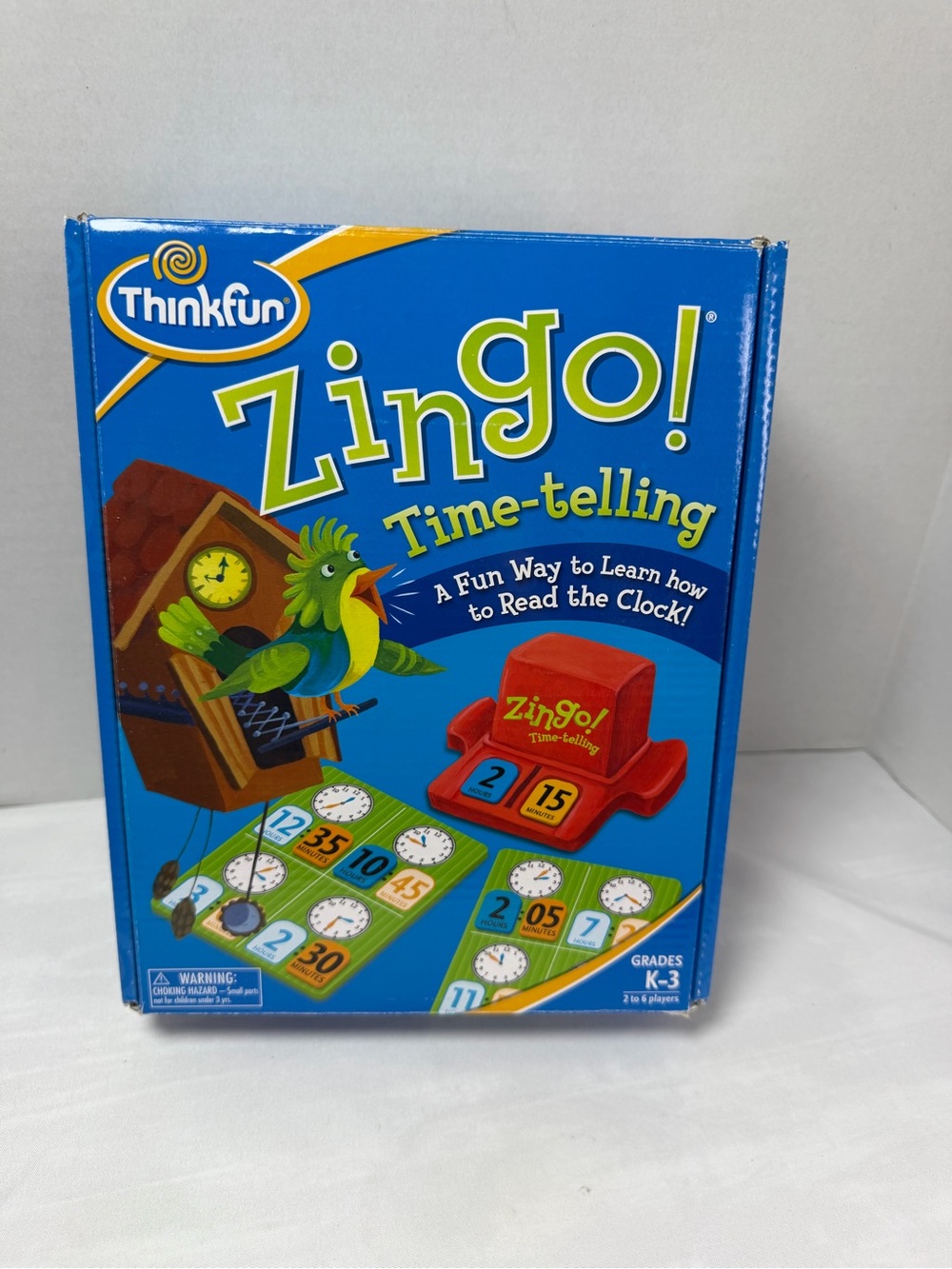 ThinkFun Zingo Time-Telling Complete Learning Game Clock Reading Homeschool K-3